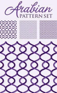 Arabian weave pattern set in vector format. Stock Illustration