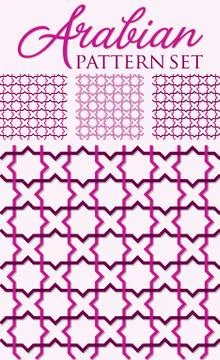 Arabian weave pattern set in vector format. Stock Illustration