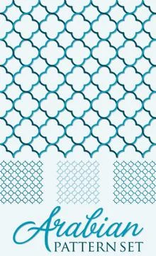 Arabian weave pattern set in vector format. 스톡 일러스트
