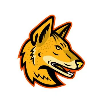 Arabian Wolf Head Mascot Stock Illustration