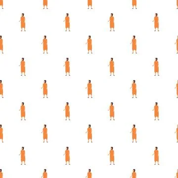 Arabian woman repeating pattern in flat style illustration イラスト素材