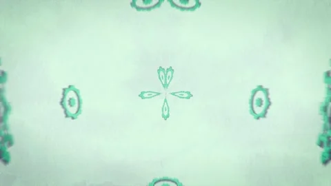 Arabic Abstract Green Geometric Patterns On A Soft Light Background Stock Footage 306270912