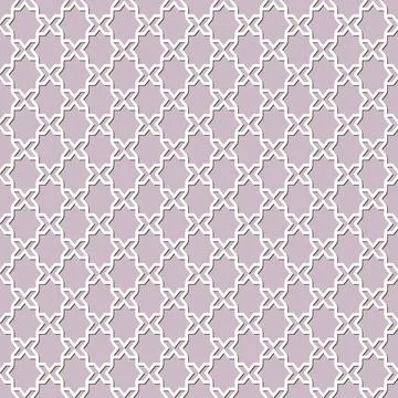 Arabic arabesque seamless pattern with colorful elements. Geometric background Stock Illustration