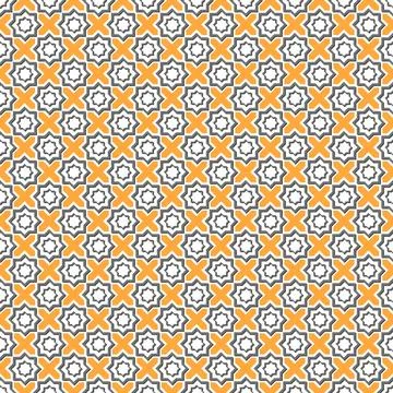 Arabic arabesque seamless pattern with colorful elements. Geometric background Stock Illustration