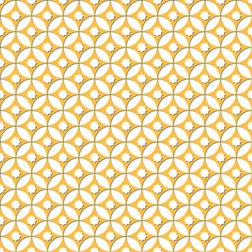 Arabic arabesque seamless pattern with colorful elements on white background Stock Illustration