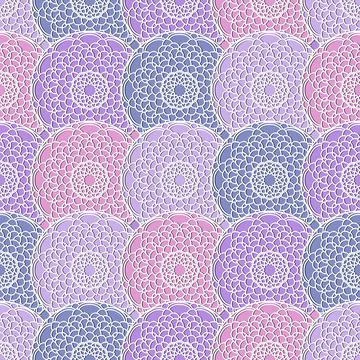 Arabic arabesque seamless pattern with colorful circles. Holiday background Stock Illustration