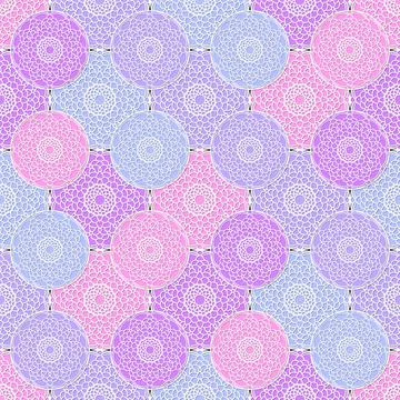 Arabic arabesque seamless pattern with colorful circles. Holiday background Illustrazione stock
