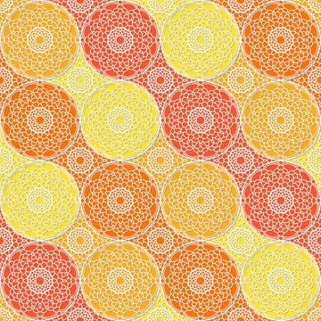 Arabic arabesque seamless pattern with colorful circles. Holiday background Stock Illustration