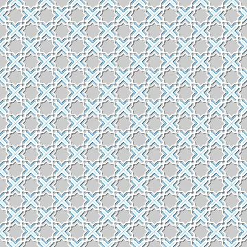 Arabic arabesque seamless pattern with colorful elements. Geometric background Illustrazione stock