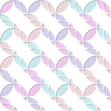 Arabic arabesque seamless pattern with colorful circles on white background Stock Illustration