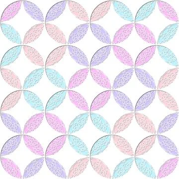 Arabic arabesque seamless pattern with colorful circles on white background Stock Illustration