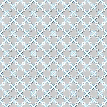 Arabic arabesque seamless pattern with colorful elements. Geometric background Stock Illustration