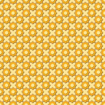 Arabic arabesque seamless pattern with colorful elements. Geometric background Stock Illustration