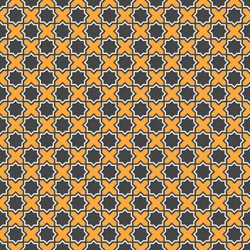 Arabic arabesque seamless pattern with colorful elements. Geometric background Stock Illustration