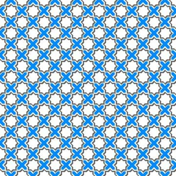 Arabic arabesque seamless pattern with colorful elements. Geometric background Stock Illustration