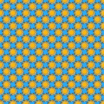 Arabic arabesque seamless pattern with colorful elements. Geometric background Stock Illustration