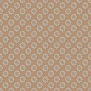 Arabic arabesque seamless pattern with colorful elements. Geometric background 库存插图
