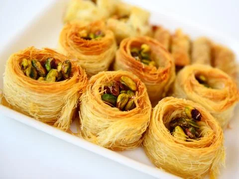 Arabic baklava 库存照片