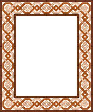 Arabic blank rectangular frame Stock Illustration
