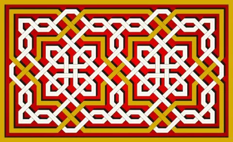 Arabic border seamless pattern Stock Illustration