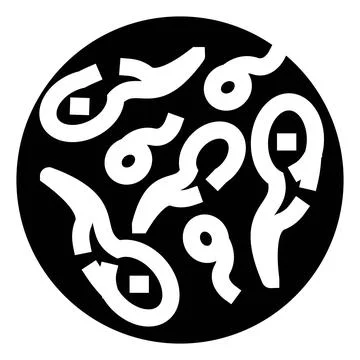 Arabic calligraphy abstract design on black circle Stock Illustration