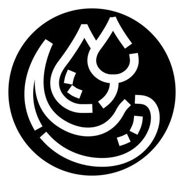 Arabic calligraphy abstract design inside black circle Stock Illustration