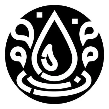 Arabic calligraphy of imam hussain in water droplet symbol Illustrazione stock