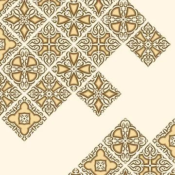 Arabic ceramic tile background. Traditional eastern decorative talavera. Stock Illustration