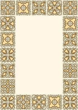 Arabic ceramic tile background. Traditional eastern decorative talavera. Illustrazione stock