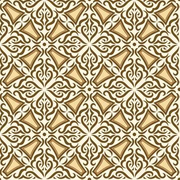 Arabic ceramic tile pattern. Traditional eastern decorative talavera. Stock Illustration