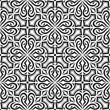 Arabic ceramic tile pattern. Traditional eastern decorative talavera. Stock Illustration