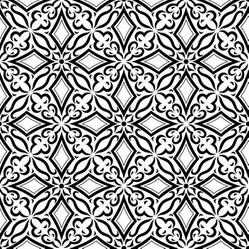 Arabic ceramic tile pattern. Traditional eastern decorative talavera. Stockillustratie