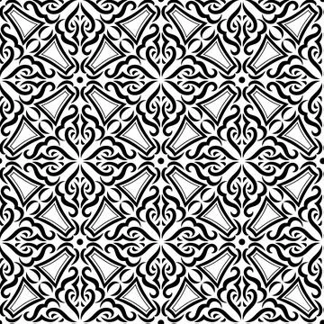 Arabic ceramic tile pattern. Traditional eastern decorative talavera. Stock Illustration