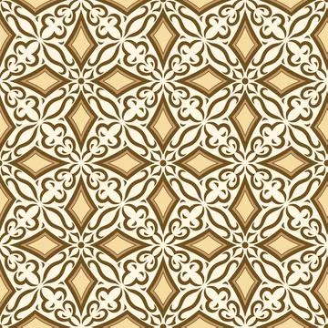 Arabic ceramic tile pattern. Traditional eastern decorative talavera. 库存插图