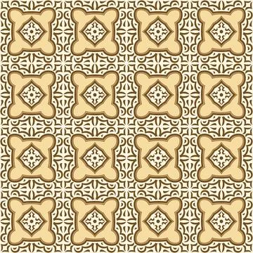 Arabic ceramic tile pattern. Traditional eastern decorative talavera. 库存插图