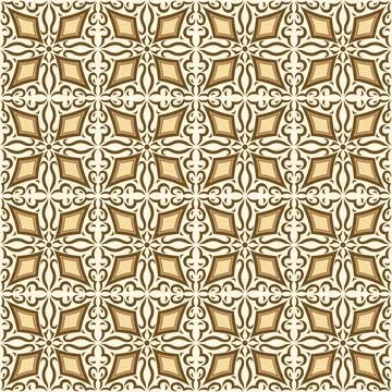 Arabic ceramic tile pattern. Traditional eastern decorative talavera. 库存插图