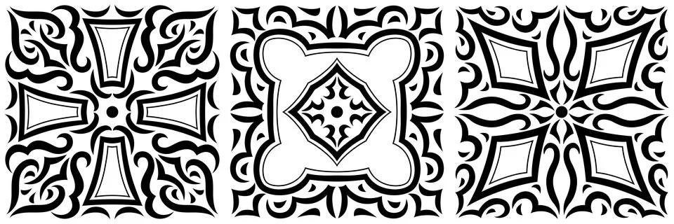 Arabic ceramic tile. Traditional eastern decorative talavera. Stock Illustration