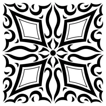 Arabic ceramic tile. Traditional eastern decorative talavera. 库存插图