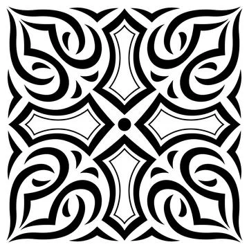 Arabic ceramic tile. Traditional eastern decorative talavera. Stock Illustration