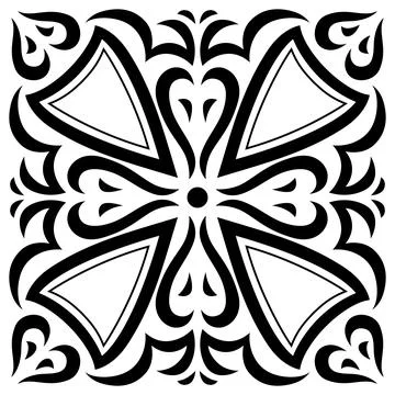 Arabic ceramic tile. Traditional eastern decorative talavera. Stock Illustration