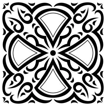 Arabic ceramic tile. Traditional eastern decorative talavera. 库存插图