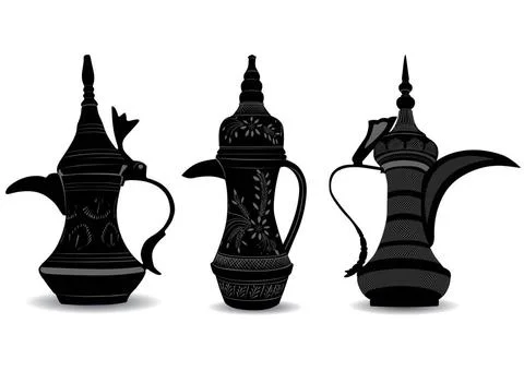 Arabic Coffee Pot - Dallah - Vector Illustration Arabic Coffee Pot - Dalla... Stock Photos
