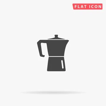 Arabic Coffee Pot flat vector icon Stock Illustration