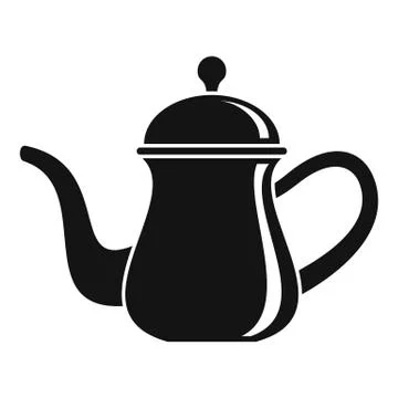 Arabic coffee pot icon, simple style Stock Illustration