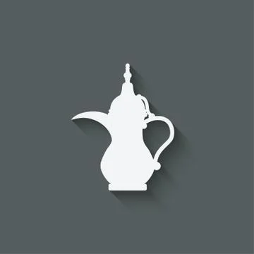 Arabic coffee pot Stock Illustration