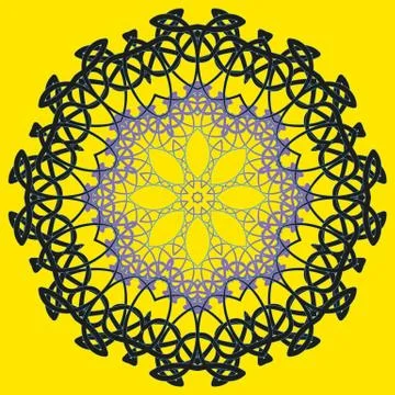 Arabic color mandala Stock Illustration