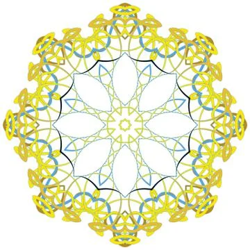 Arabic color mandala Stock Illustration