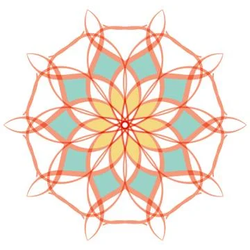 Arabic color mandala Stock Illustration