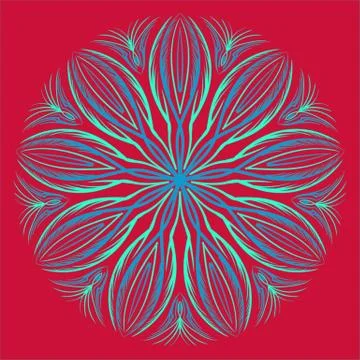 Arabic color mandala Stock Illustration