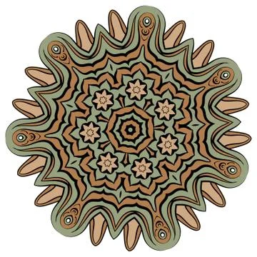 Arabic color mandala Stock Illustration
